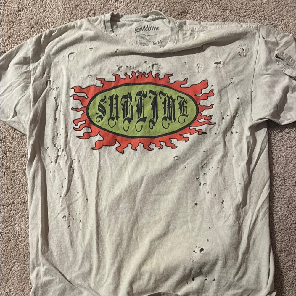 Distressed White T-Shirt